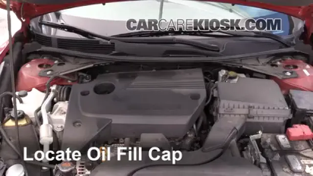 2017 Nissan Altima SL 2.5L 4 Cyl. Aceite Agregar aceite